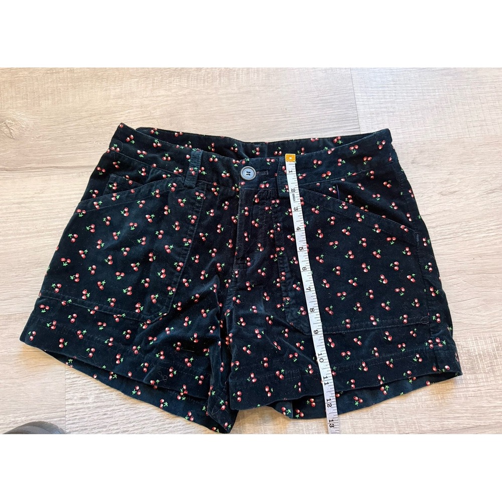 Navy‎ cherry velvet women's medium shorts